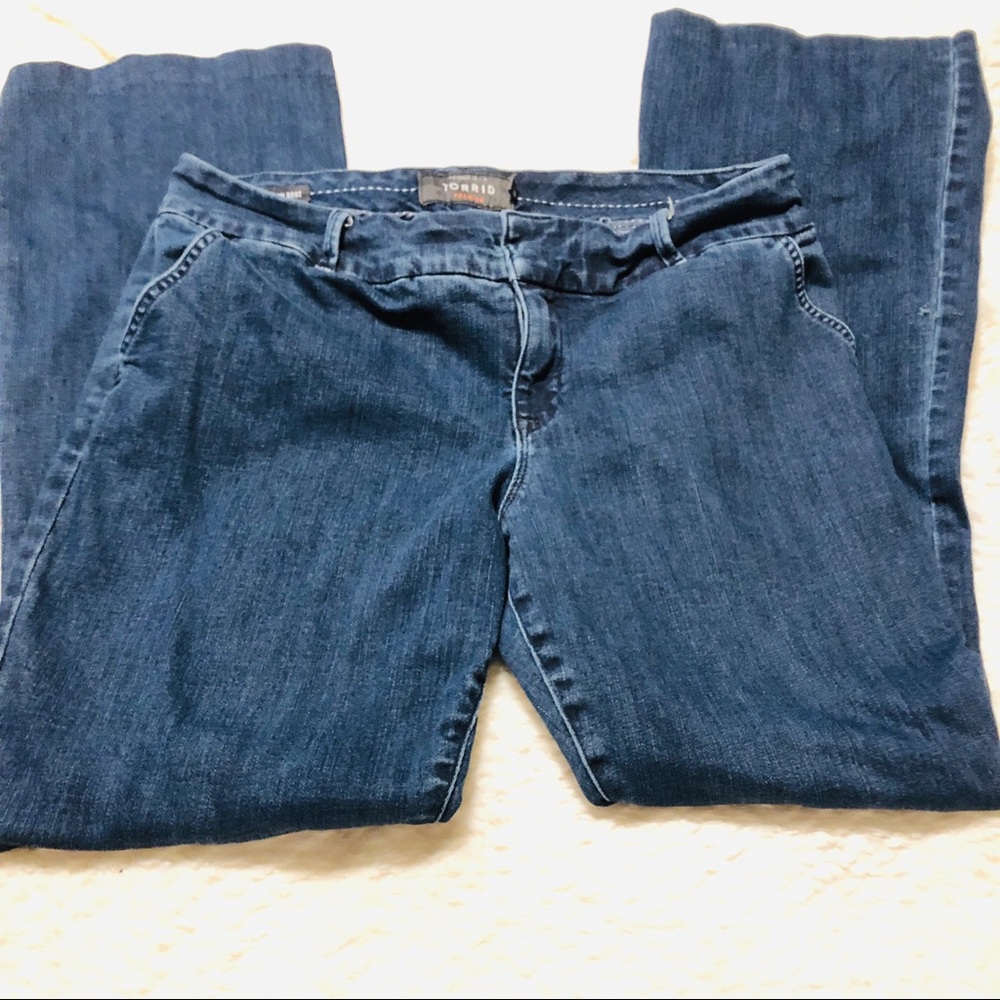 Torrid Dark Blue Flare Jeans